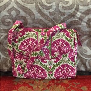 Vera Bradley Pink and Green Floral Shoulder Bag